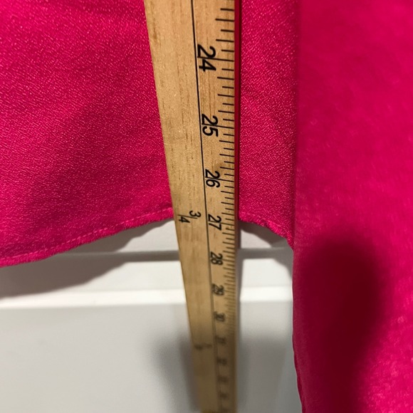 SHEIN Curve Hot Pink Ruffle Cap Sleeve Blouse 4XL Fuchsia Keyhole Back Top - Picture 7 of 9